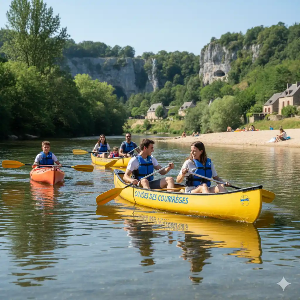 Parcours Le moustier vers les Courrèges sur la Vézère