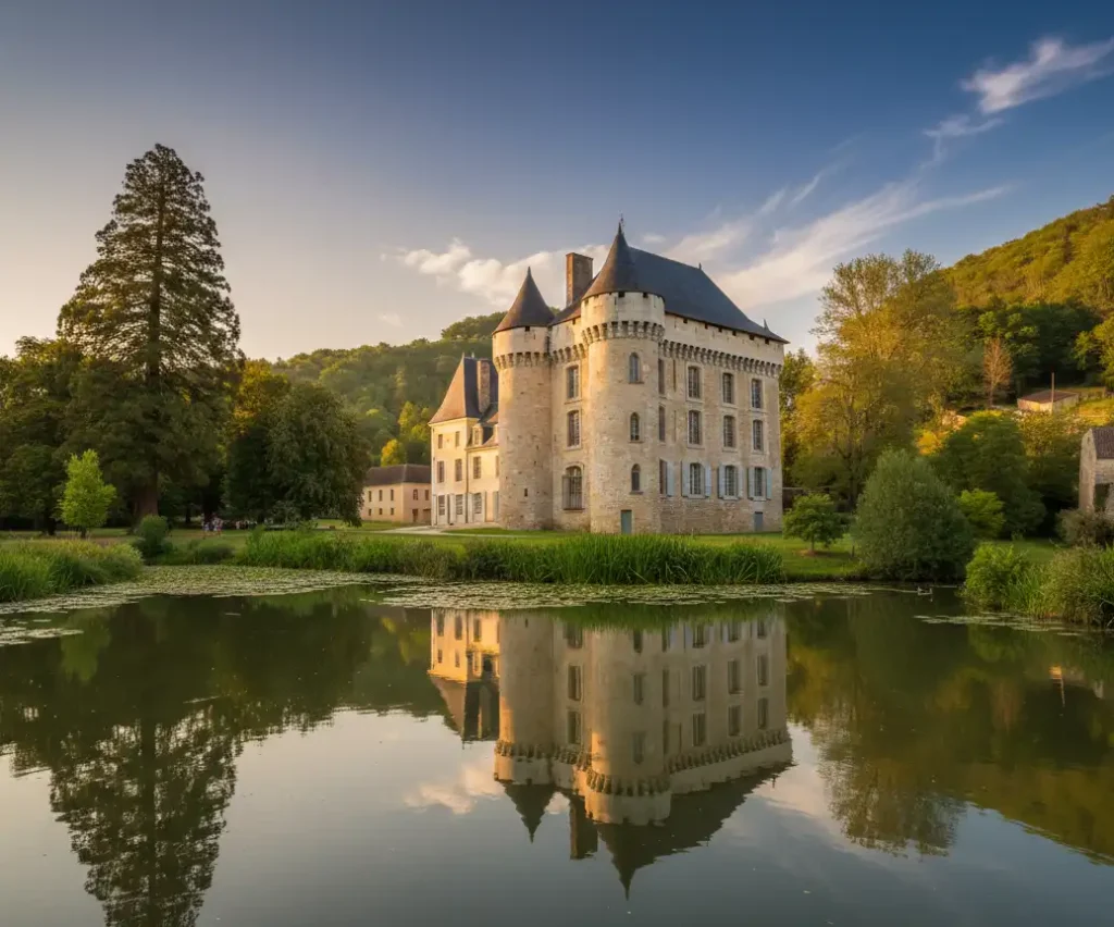 Vue sur le château de Campagne - Vézère