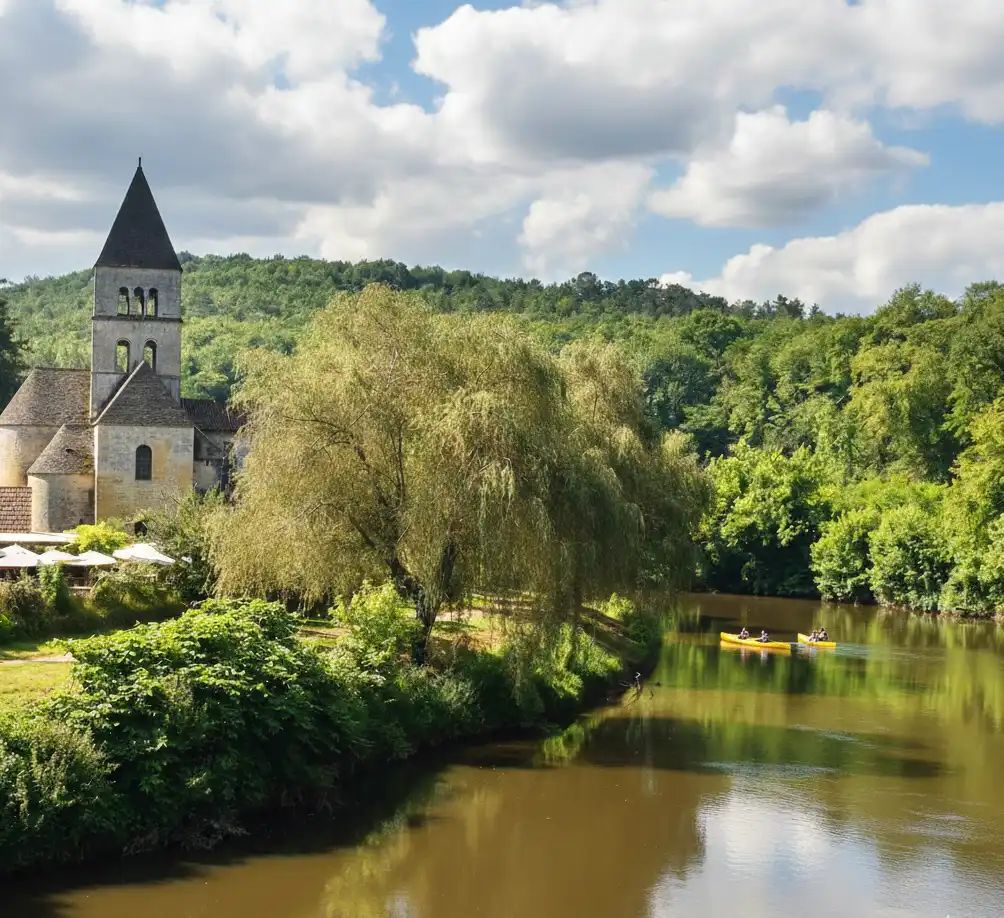 Parcour canoe Saint Leon sur Vézère vers Les Courrèges