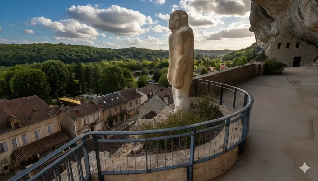 Vue sur l'homme de la Préhistoire - Parcours les Eyzies vers les Courrèges