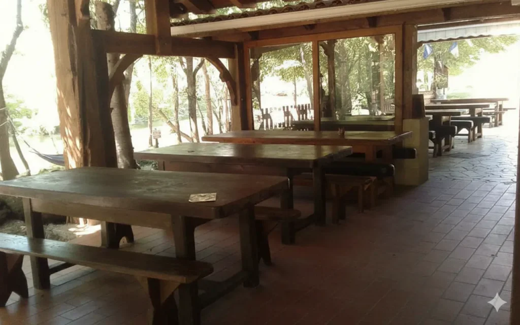 Terrasse couverte Canoës des Courrèges