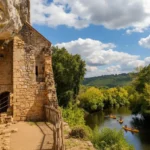 Troglodytic village of La Madeleine - Tursac route towards Les Courreges