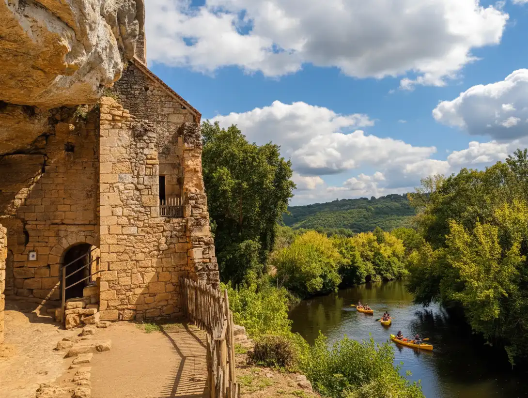 Village troglodytique de la Madeleine - Parcours de Tursac vers les Courrèges