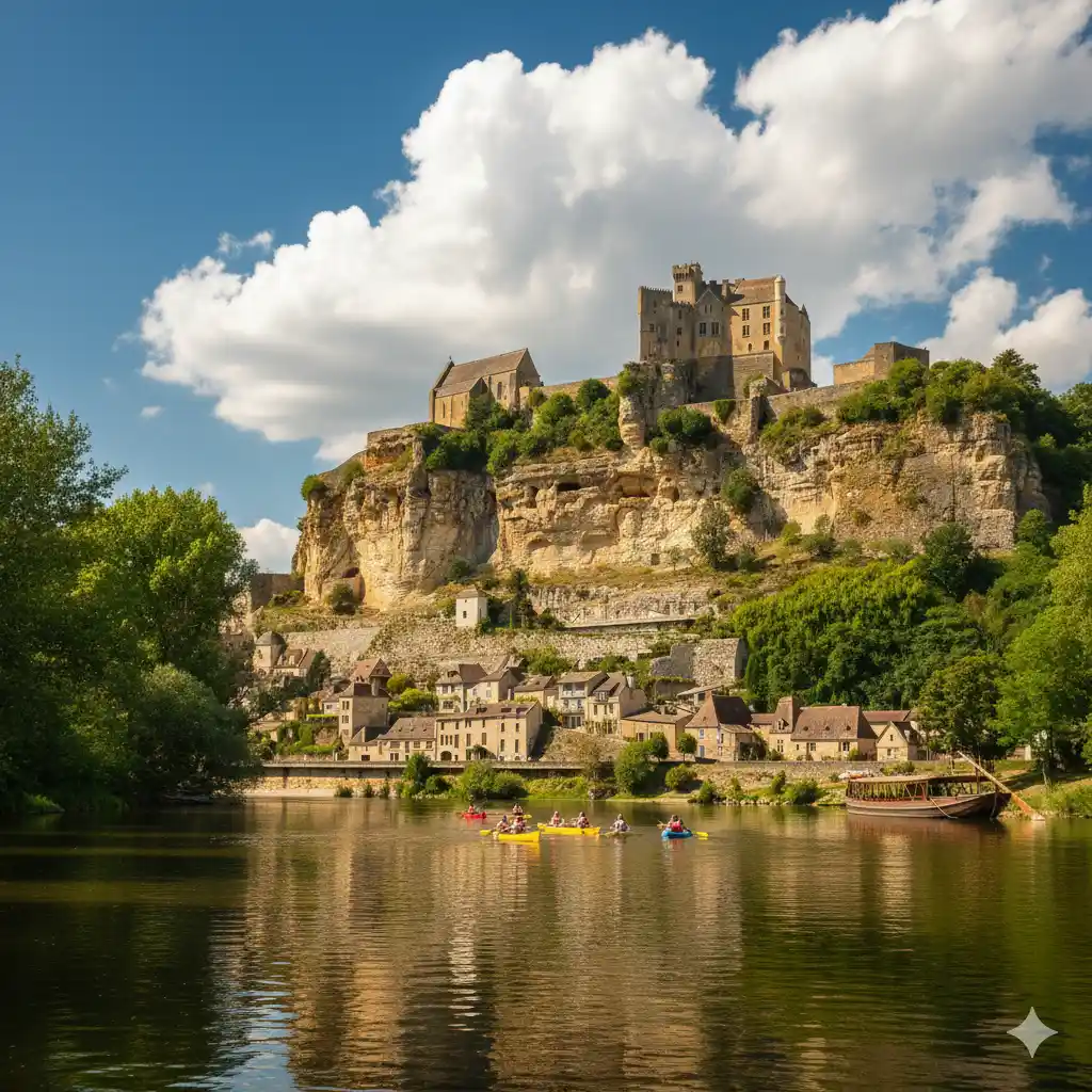 parcours canoë Beynac vers le Buisson de Cadouin
